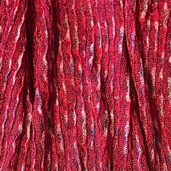 Vintage 2 piece Missoni cardigan skirt SET knit textured pink red A line skirt S - Picture 7 of 11